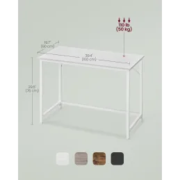 Kancelarijski stol LUGANO 1000 x 500 / Bijeli