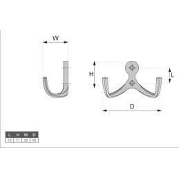 Vješalica MIKEL S / Crna sjajna
