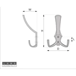 Vješalica MIKEL XL / Crna sjajna