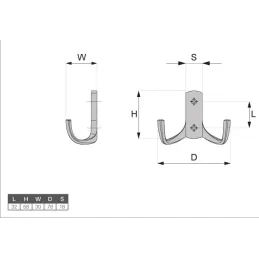 Vješalica VESNA Mini / Crna mat