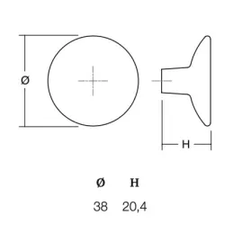 Drvena tipka RENO / Crno lakirana