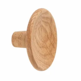 Drvena dugmasta ručka RENO / Lakirani hrast