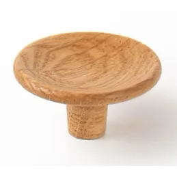 Drvena dugmasta ručka RENO / Lakirani hrast