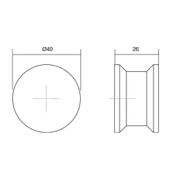 Drvena ručkica BALENCIA / Lakirani orah