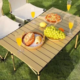 Sklopivi kamping stol CATERING 950 x 560 mm / Bež