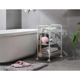 Kolica za odlaganje na kotačićima ELEGAN / Mat bijela