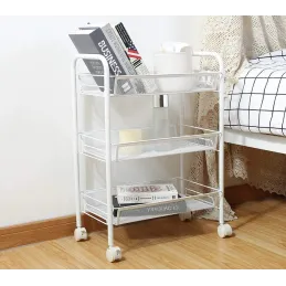 Kolica za odlaganje na kotačićima ELEGAN / Mat bijela