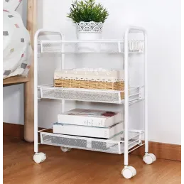 Kolica za odlaganje na kotačićima ELEGAN / Mat bijela