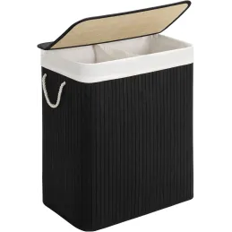 Košara za rublje GLAMUR 100L / Crna