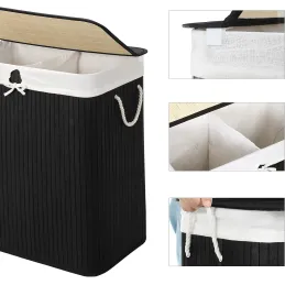 Košara za rublje GLAMUR 100L / Crna