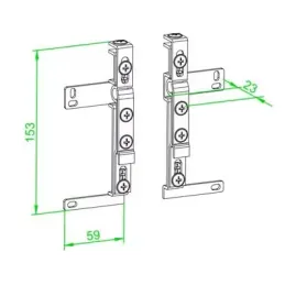 Uchyt za vrata za koše ALIANCE / Par