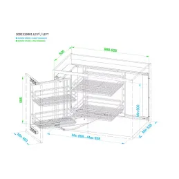 Kutni žičani mehanizam ALIANCE / Krom