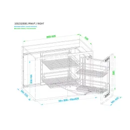 Kutni žičani mehanizam ALIANCE / Krom