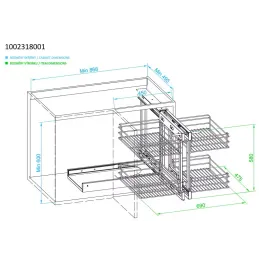 Magijski kutni sustav ALIANCE s ublaživačem / Sjajni krom