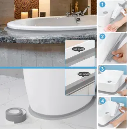 Samoljepljiva brtva za kuhinju i kupaonicu 2,2 m / Siva