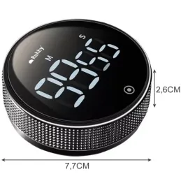 Magnetni LED timer s alarmom / Crni