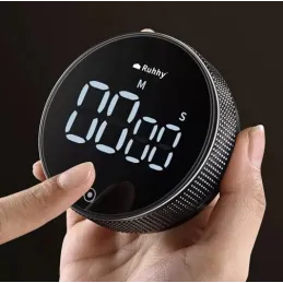 Magnetni LED timer s alarmom / Crni