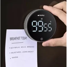 Magnetni LED timer s alarmom / Crni