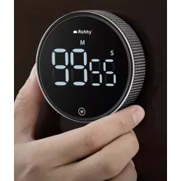 Magnetni LED timer s alarmom / Crni