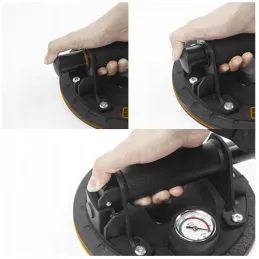 Vakuumska usisna čaša s pumpom i manometrom / Crna