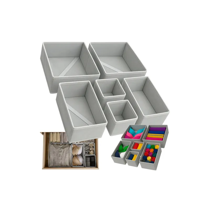 6-dijelni set spremnika za odjeću MAXO / Siva