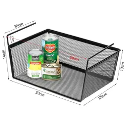 Metalna košara za policu PRACTICAL / Crna mat