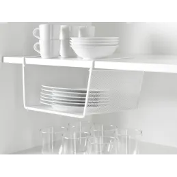 Metalna košara ispod police PRACTICAL / Mat bijela