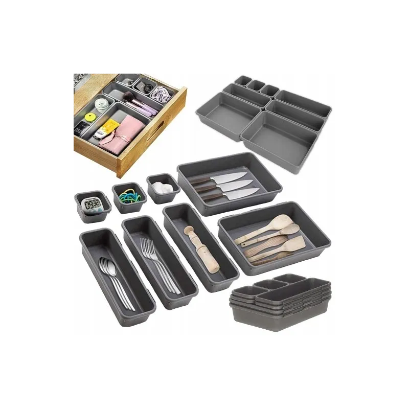 Set od 8 organizatora za ladicu PARAMON / Antracit