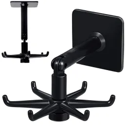 Samoljepljiva rotirajuća vješalica ROTARA / Crna mat