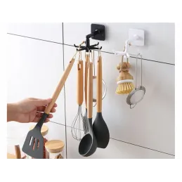 Samoljepljiva rotirajuća vješalica ROTARA / Crna mat