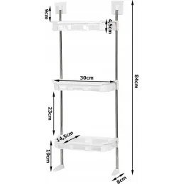 Podesiva polica iznad WC-a / Bijela