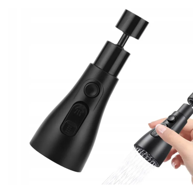 Perlator za slavinu s funkcijom tuša / Crni