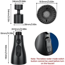 Perlator za slavinu s funkcijom tuša / Crni