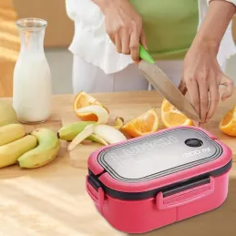 Obrok posuda s priborom LUNCH / Ružičasta