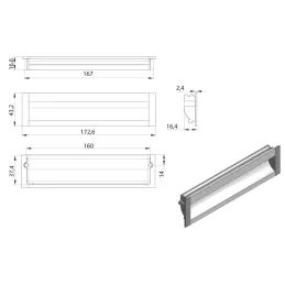 Ručka za utor TRIADA / Aluminij