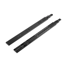 Kuglična vodilica s prigušivačem i otvaranjem bez ručkica 45 mm VIVO / Crni nikal