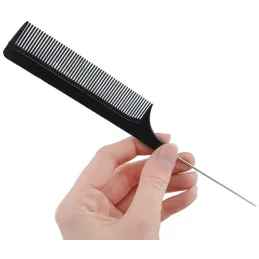 Set od 10 komada frizerskih češljeva BARBER / Crna