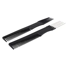 Set od 10 komada frizerskih češljeva BARBER / Crna