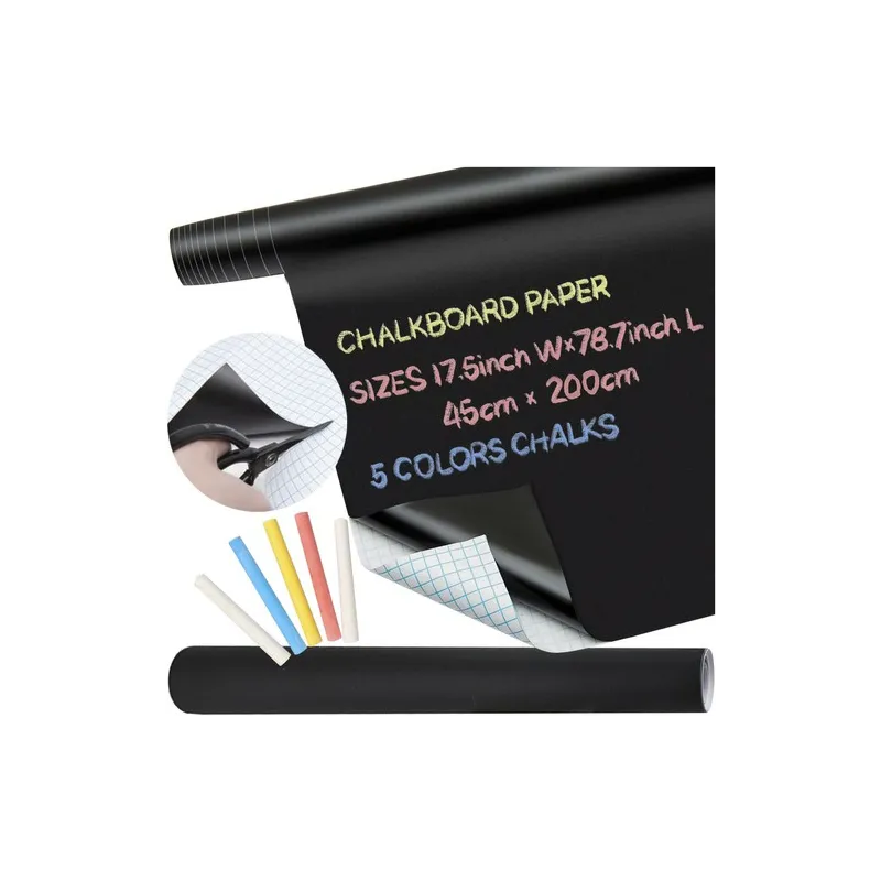 Samoljepljiva ploča za pisanje kredom 2000 x 450 mm / Crna