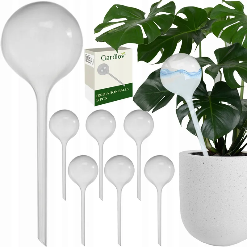 SET 8 komada automatskih dozatora vode za cvjetne posude / Prozirno