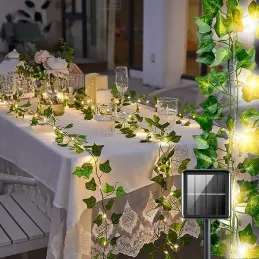 Umjetni bršljan s LED rasvjetom - 25 metara / Zelena