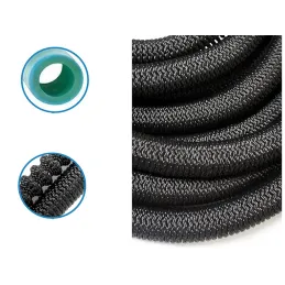 Fleksibilno crijevo za zalijevanje vrta s nastavkom za prskanje / Crna