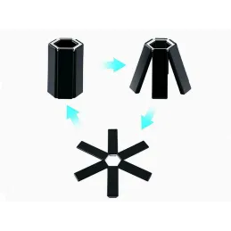 Sklopiva podloga za vruće posuđe / Crna