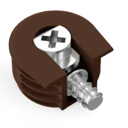 Policijski ekscentar s oprugom 20 mm / Smeđi - 10 kom