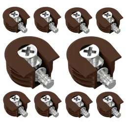 Policijski ekscentar s oprugom 20 mm / Smeđi - 10 kom