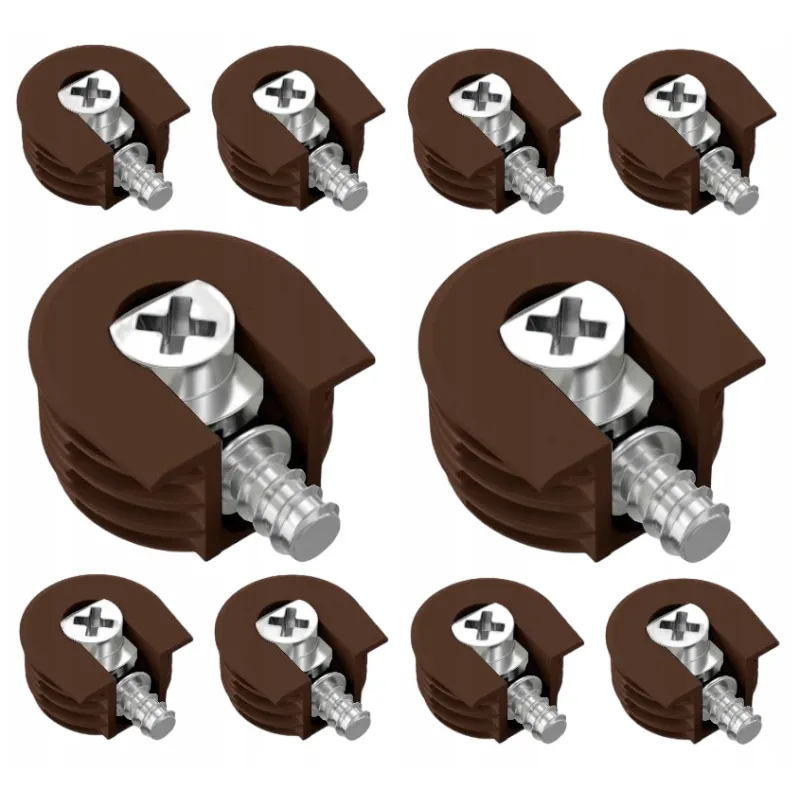 Policijski ekscentar s oprugom 20 mm / Smeđi - 10 kom