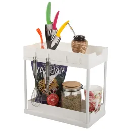 Izvlačna košara za sredstva za čišćenje ADAM / Bijela mat