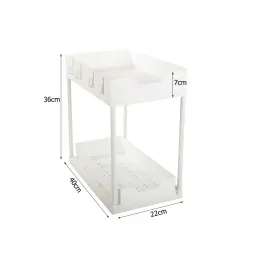 Izvlačna košara za sredstva za čišćenje ADAM / Bijela mat