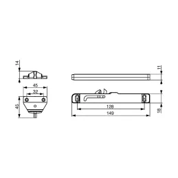 Prigušivač za metalboxove RIEX / Siva