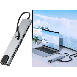 Razdjelna utičnica za sve vrste priključaka OFFICE HUB / Srebrna